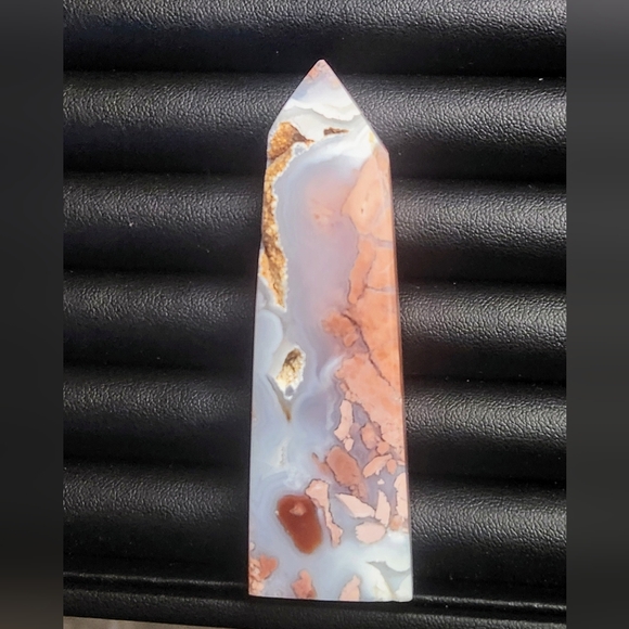 Cotton Candy Pink Agate Crystal Tower - Picture 2 of 8